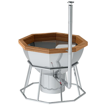 Банный чан 8 граней на подставке с печью